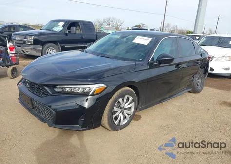 2025 Honda Civic Lx z USA, uszkodzony, nr VIN 2HGFE2F24SH525255